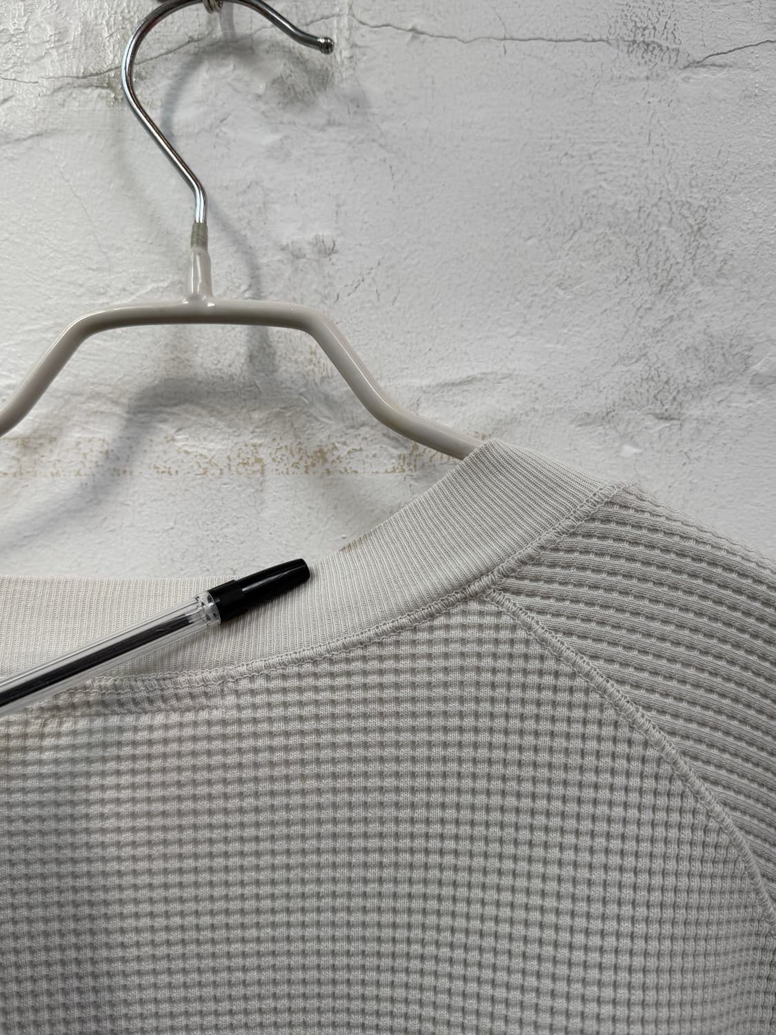 Lady White USA 코튼 와플 롱 슬리브 티셔츠 L 상품이미지8