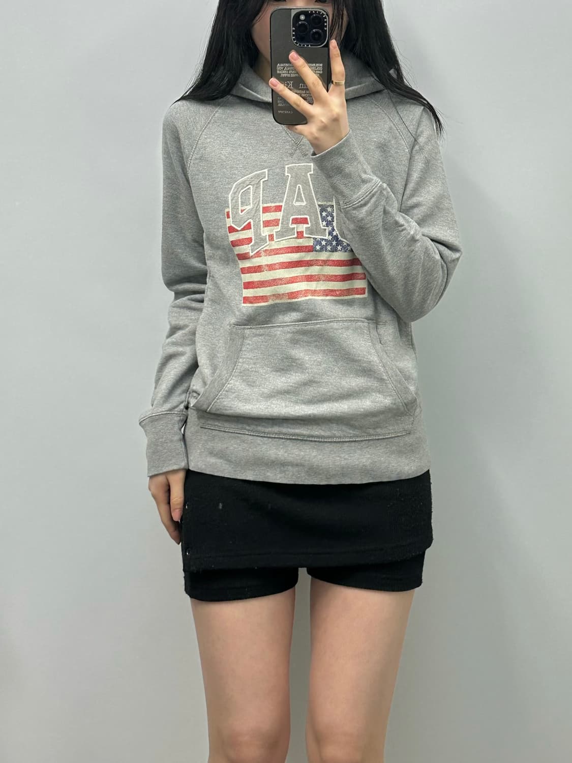 Gap 갭 성조기 그레이 후드티 상품이미지1