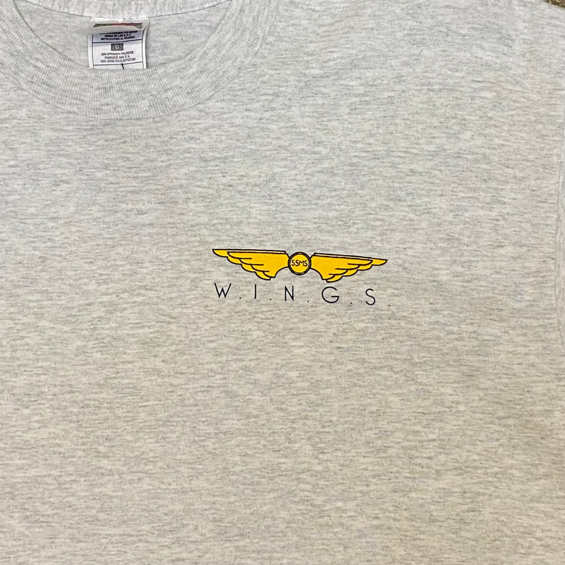 미국 빈티지 프루트오브더룸 W.I.N.G.S 프린팅 반팔티 상품이미지3