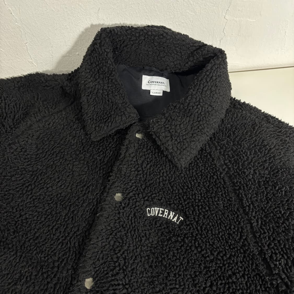 L 커버낫 블랙 뽀글이 후리스자켓 상품이미지2