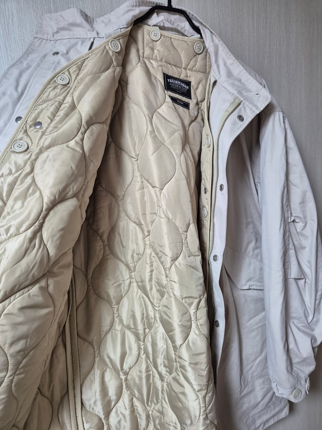 프리즘웍스 m65 피쉬테일 파카 야상 롱야상 M 아이보리 상품이미지4