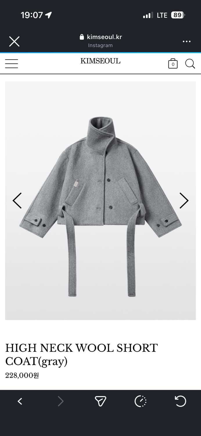 킴서울 숏코트 그레이 상품이미지1