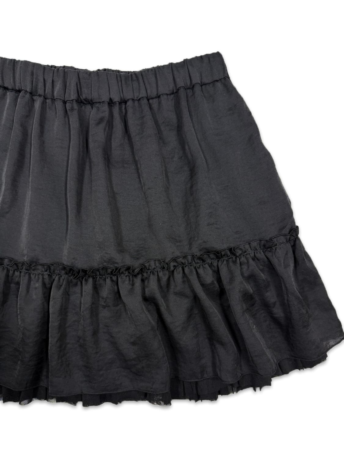 빈티지 Klein Plus 블랙 프릴 모리 2way 미니 스커트 상품이미지3