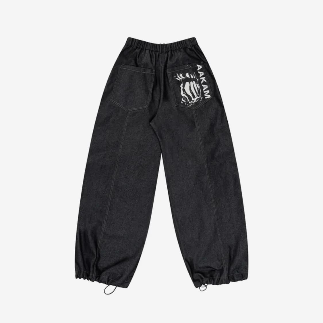 아캄 Knee Pin-tuck Printed Denim Pants 1 상품이미지2