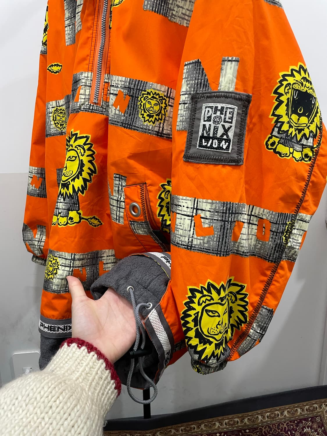 (빈티지)90‘s 샘플 PHENIX 피닉스 올오버 프린팅 스키 아노락 상품이미지6