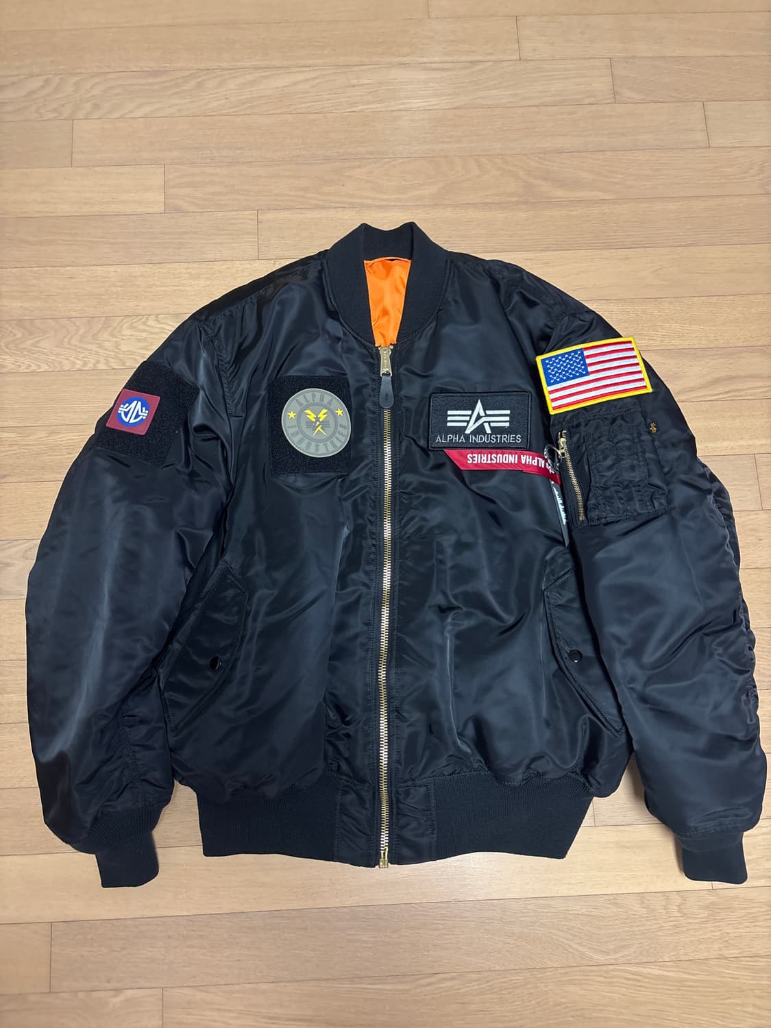 알파인더스트리 MA-1 레귤러 플렉스 Black 상품이미지1