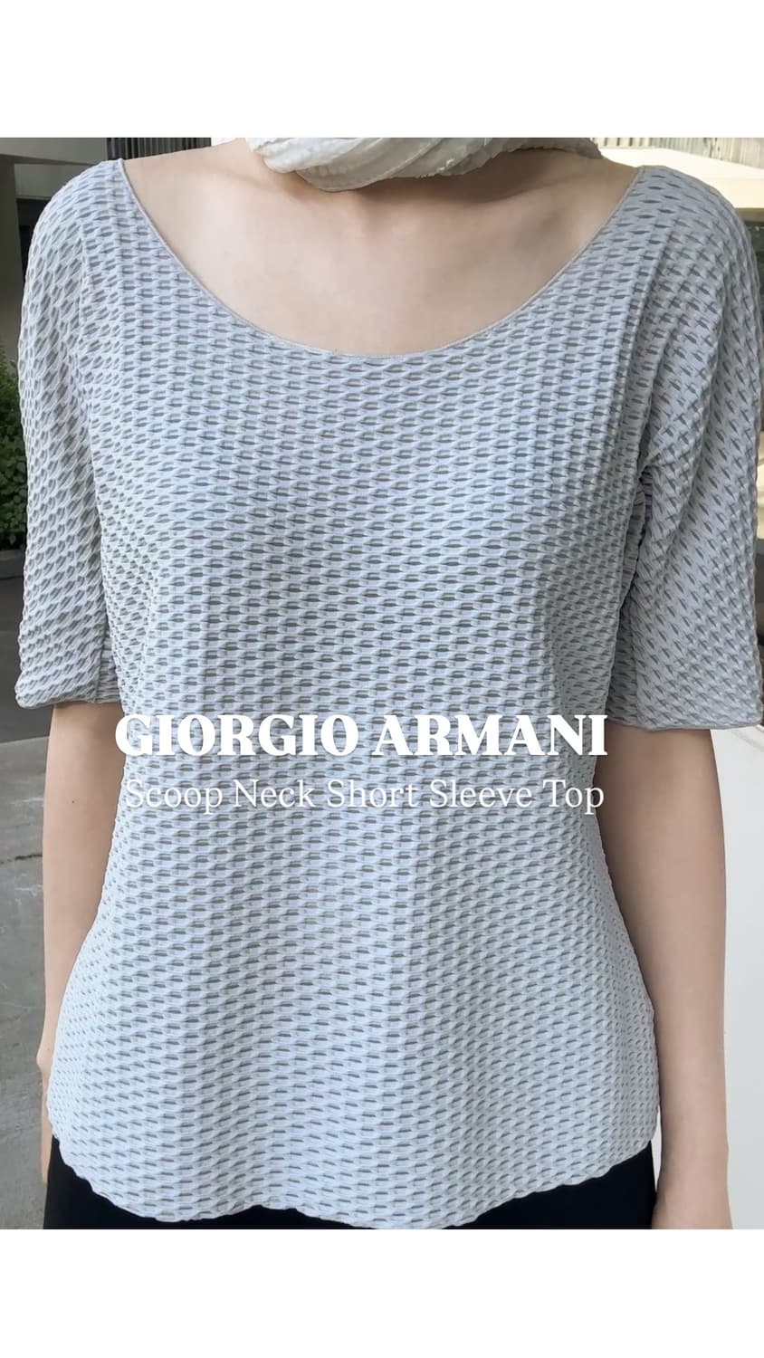 Scoop Neck Short Sleeve Top 상품이미지3