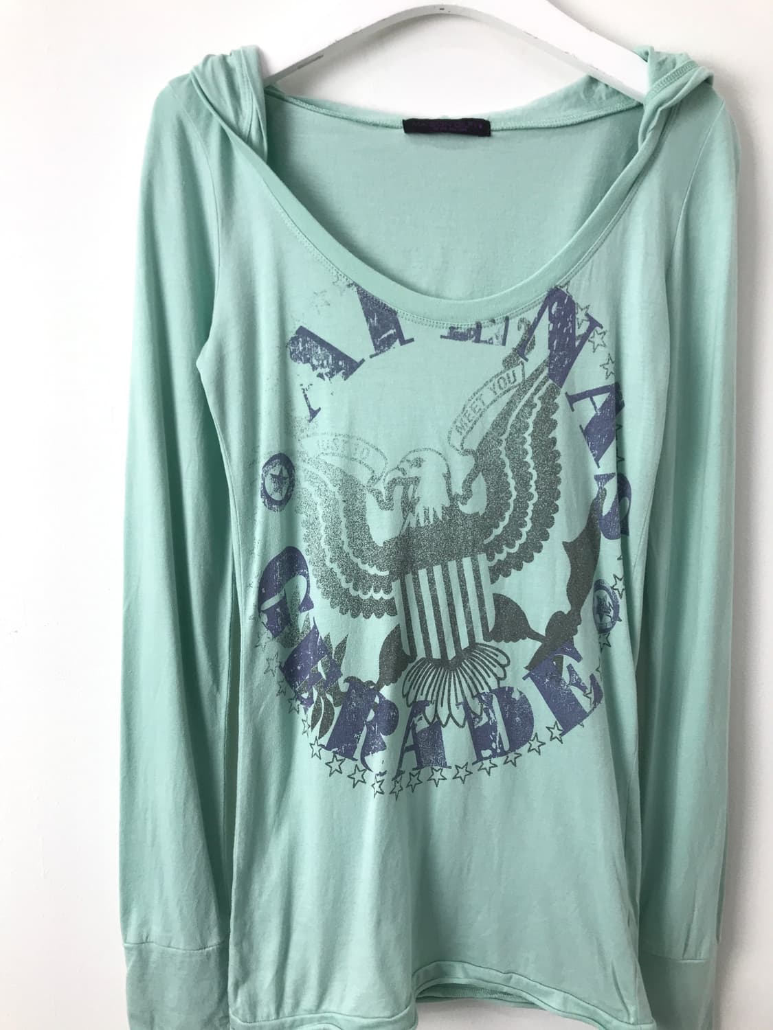 'Maison Gilfy' Eagle Graphic Mint Hoodie 상품이미지8