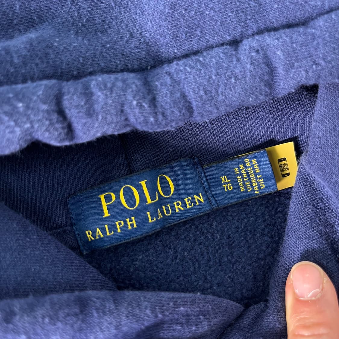 105 폴로랄프로렌 신형라벨 빅로고 네이비 후드티  상품이미지3