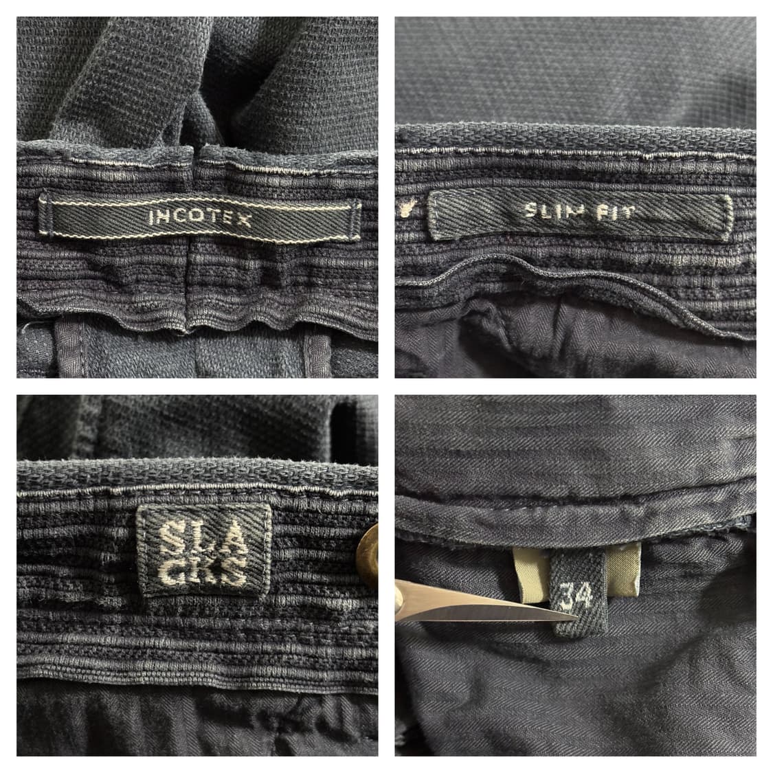 인코텍스 슬림핏 치노팬츠34"/멜란지네이비 상품이미지6