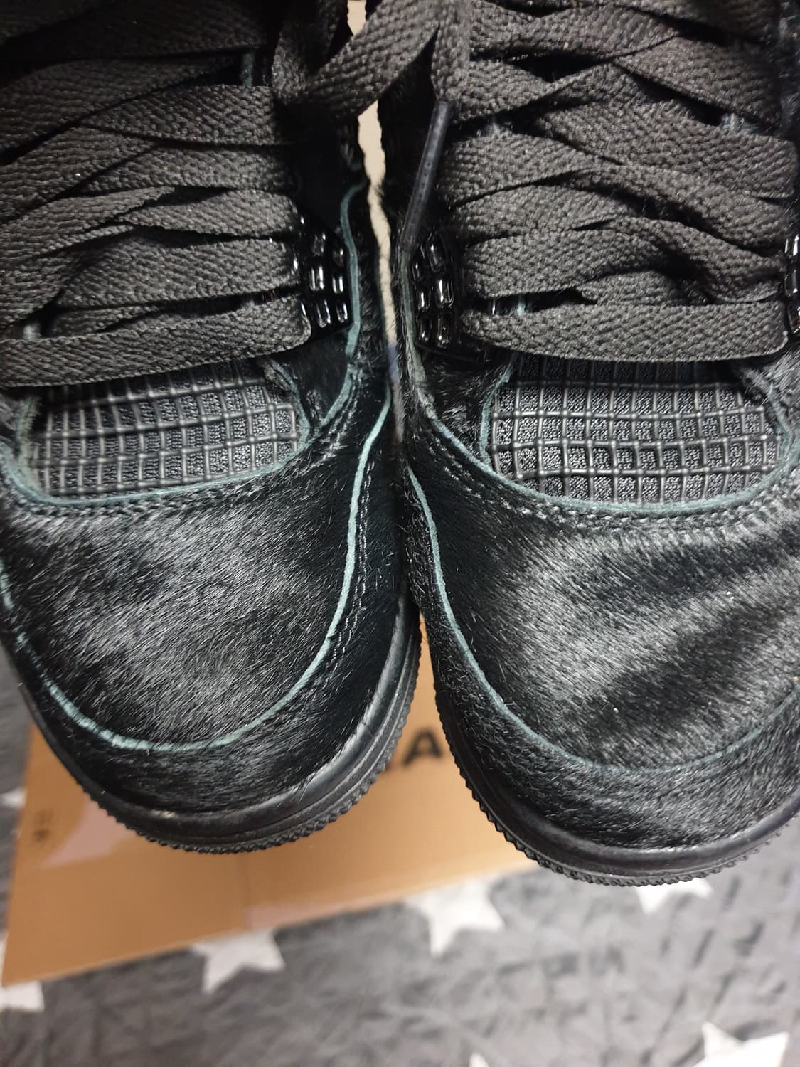 (콜라보 제품) 조던4 올리비아킴 레트로 노커버 스니커즈 블랙 (240) 상품이미지7