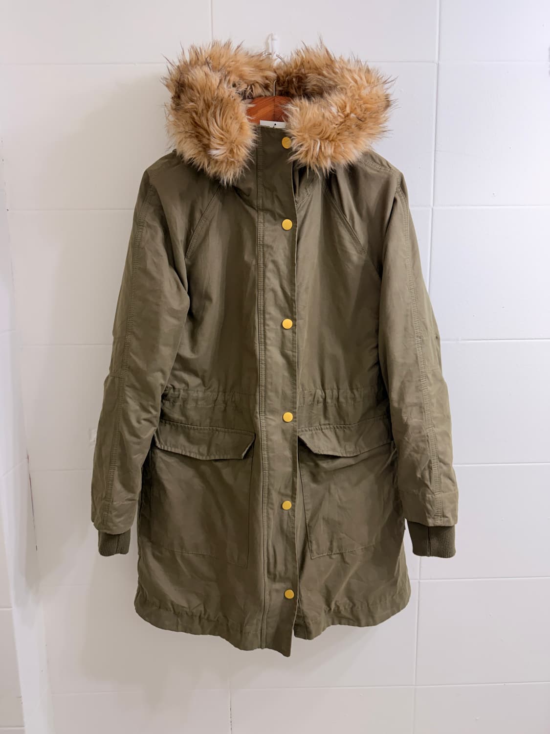 빈티지 카키 퍼 안감 야상 자켓 상품이미지4