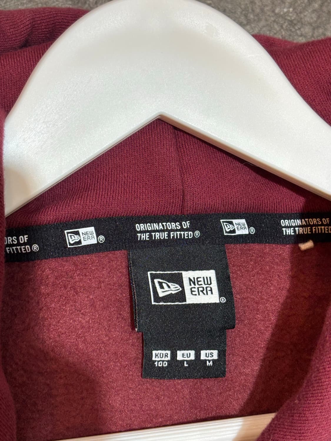 뉴에라 버건디 후드티 100사이즈 상품이미지5