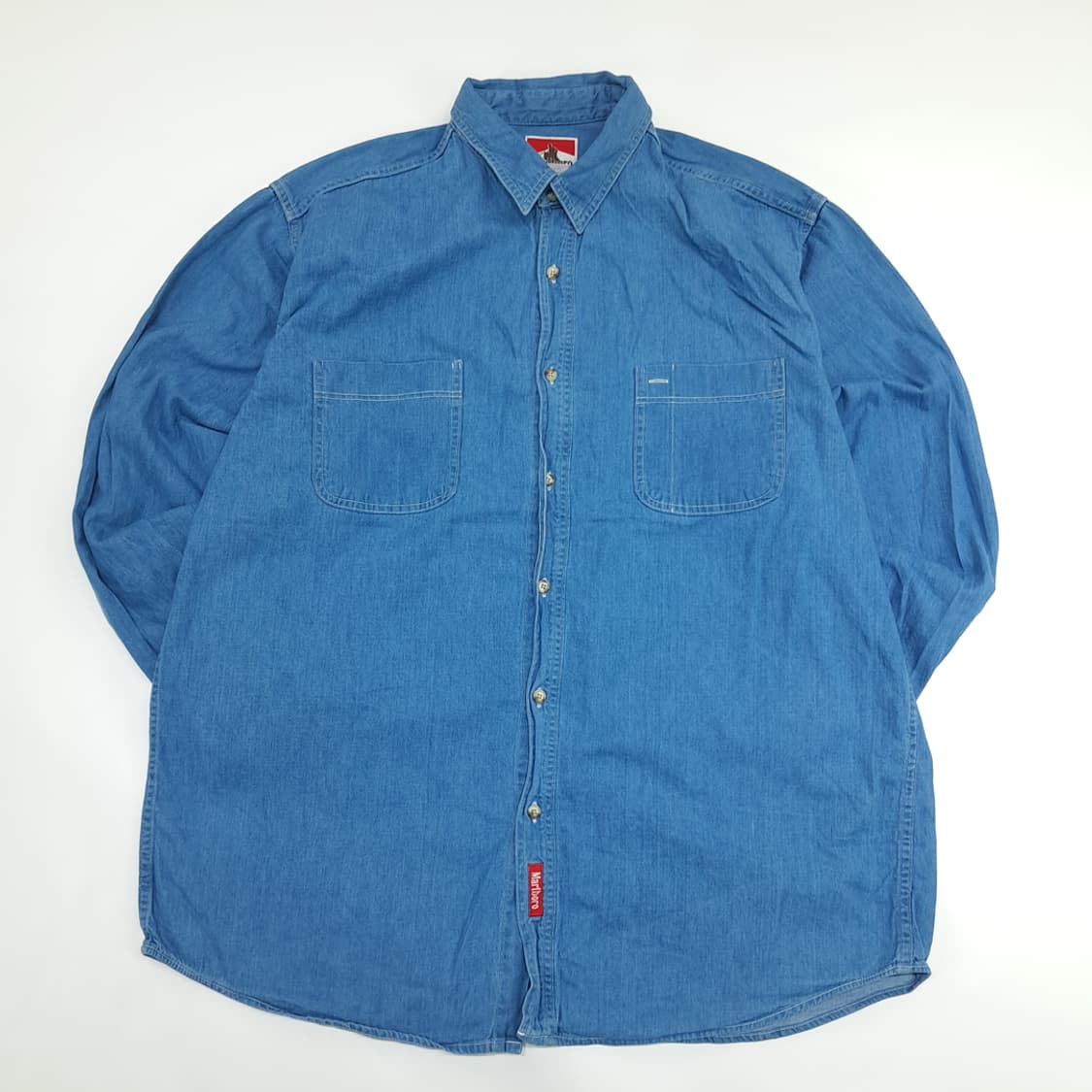 Co824 XL 말보로 클래식 80s 캐나다 중청 데님 긴팔 워크 셔츠 상품이미지1