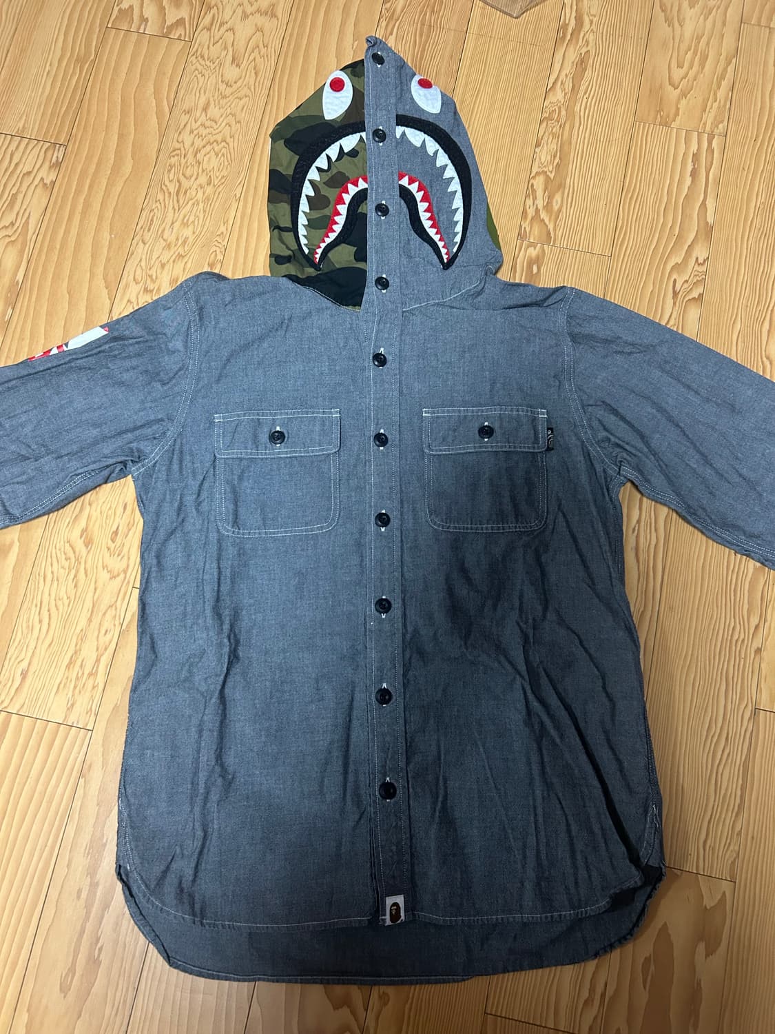 베이프 반녹계 카모 풀오버 셔츠 상품이미지1