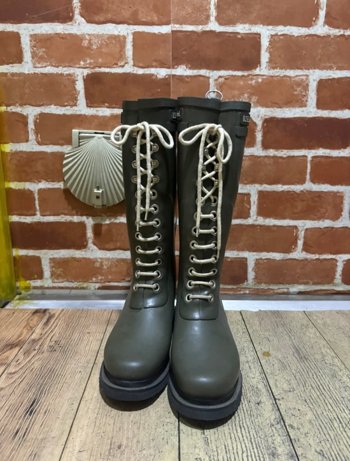 Ilse Jacobsen 일세야콥센 레인부츠 카키 빈티지 부츠 상품이미지1