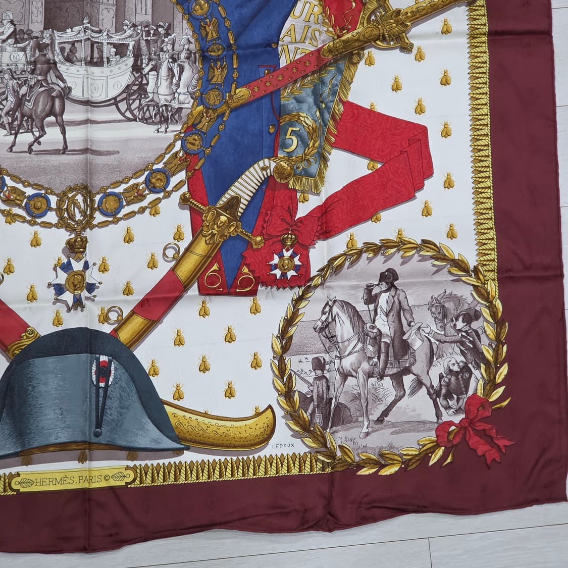 에르메스 까레90 나폴레옹 버건디 상품이미지6