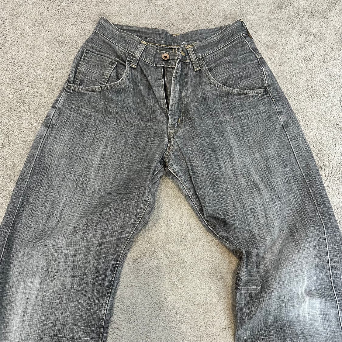 에드윈 505D 흑청 셀비지 루즈 스트레이트 데님 팬츠(28) 상품이미지7