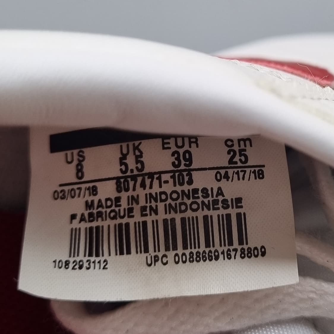 나이키 코르테즈 흰빨파 운동화250  상품이미지6