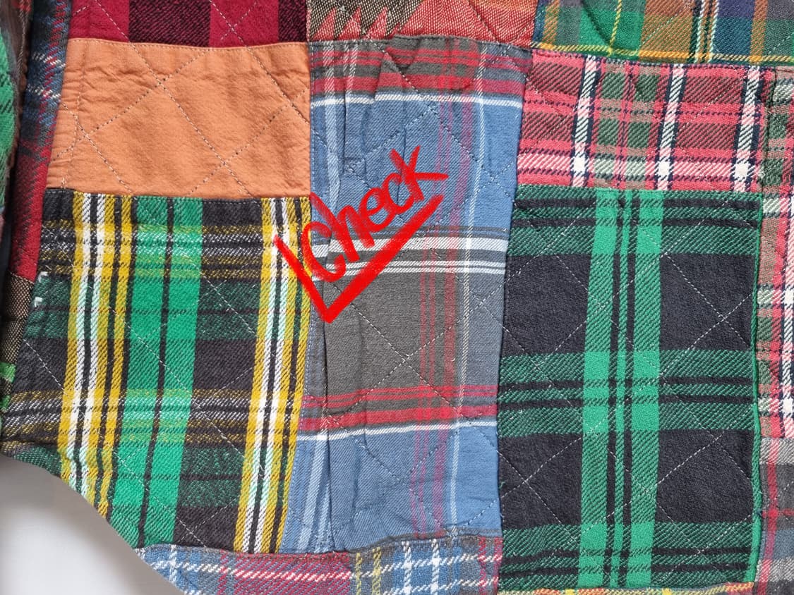 여성 레어 폴로 빈티지컨셉 패치워크 플란넬 웨스턴 퀼티드 자켓 점퍼 상품이미지10