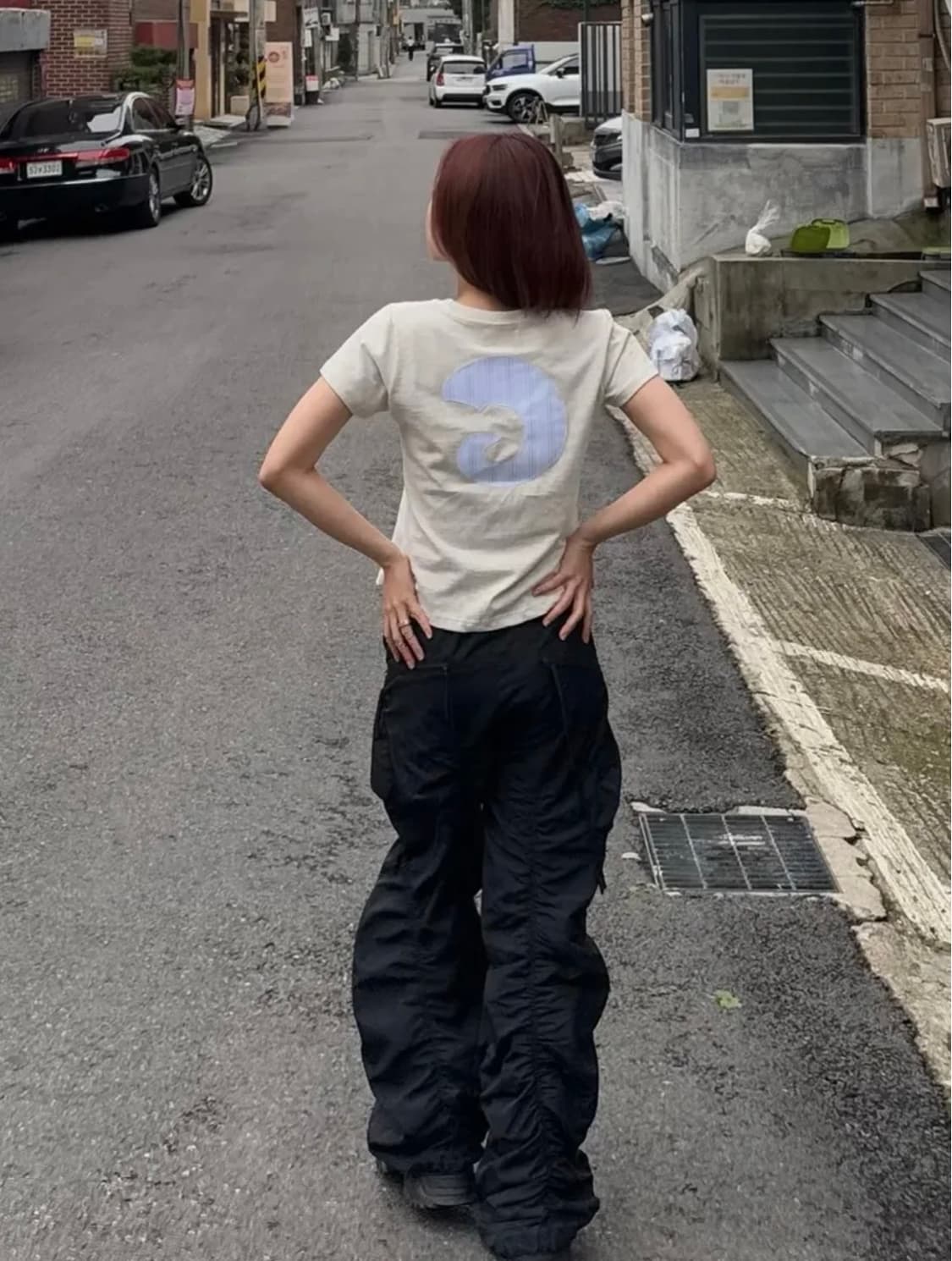 탄산마그네슘 혼 아플리케 티셔츠 상품이미지3