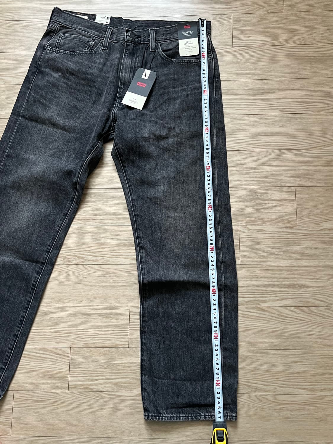 리바이스 505 셀비지 흑청 상품이미지6