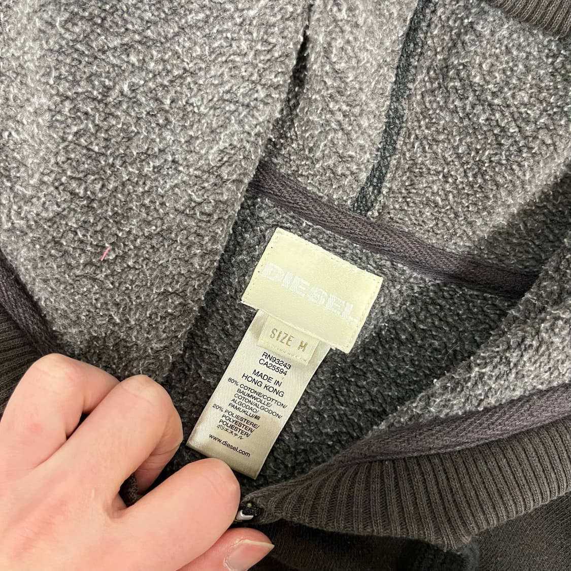 Diesel Brown Hoodie Zip-up 상품이미지6