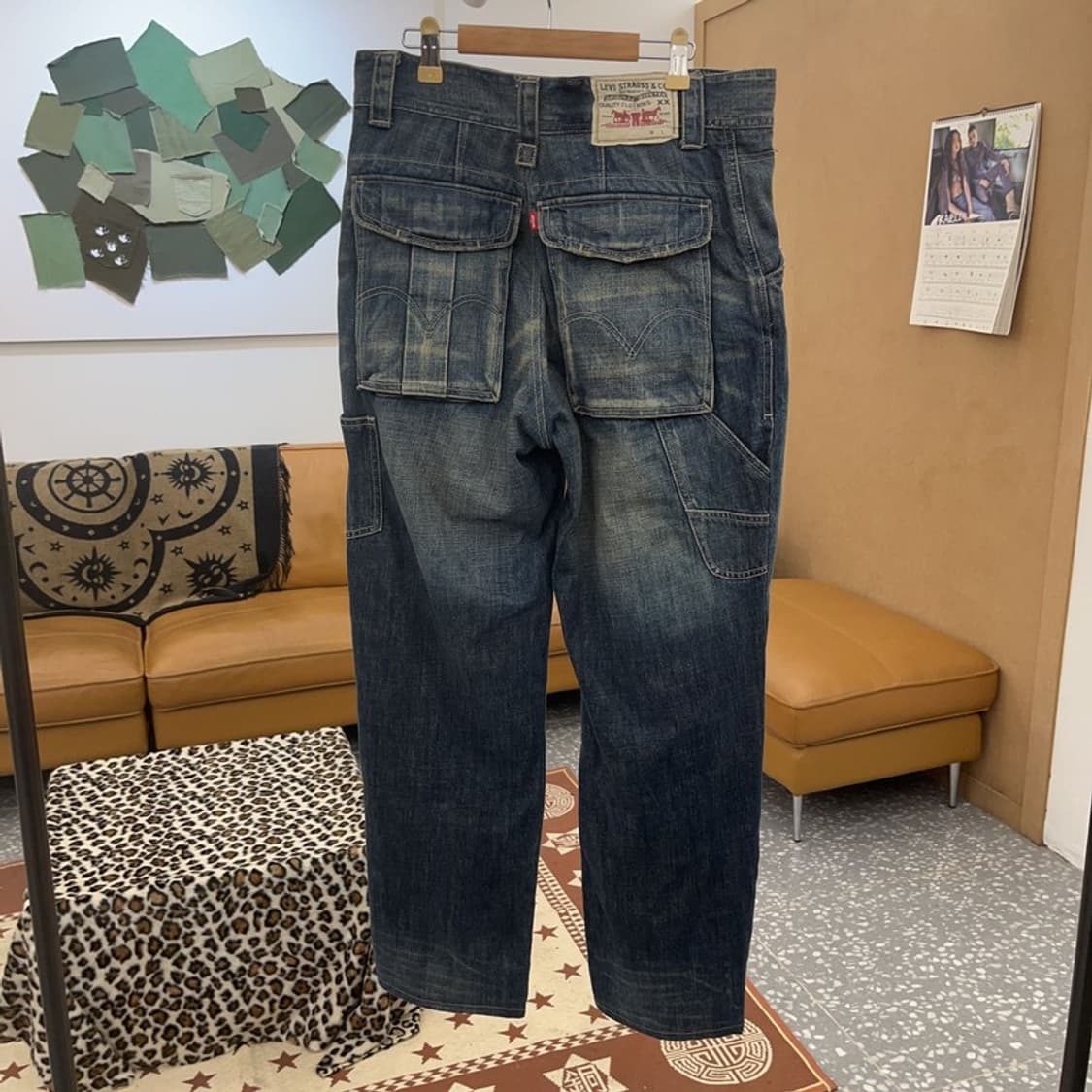 리바이스 희귀 올드스쿨 스트릿 키치 카고 데님팬츠 32인치 C09216 상품이미지4