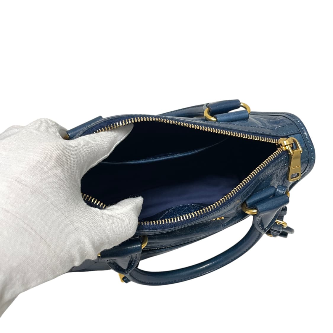 미우미우 5BB104 비텔로샤인 스몰 모터백 숄더백H00268 상품이미지6