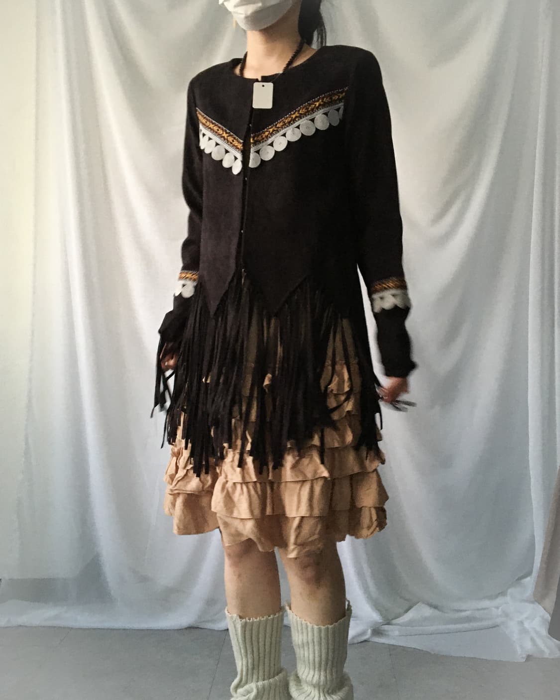 Ethnic mood fringe jacket 상품이미지1