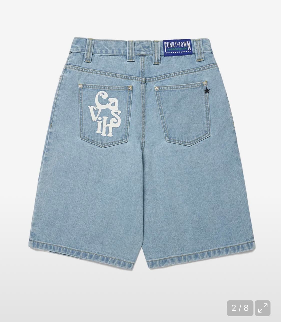 OVERSIZE PRINTED DENIM SHORTS BLUE (L) 상품이미지2