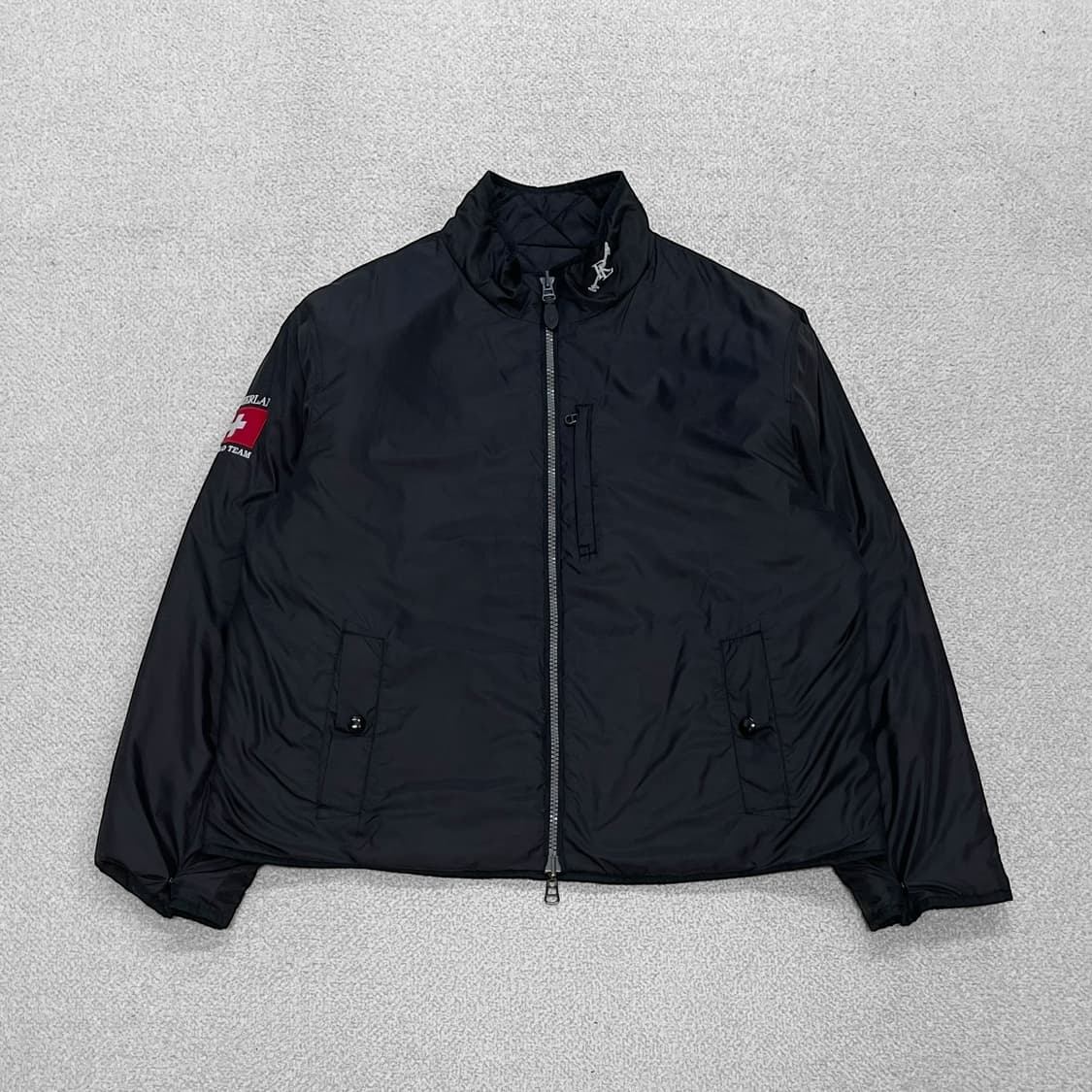 폴로 랄프로렌 스위스 패치워크 투웨이 리버시블 퀄팅 자켓 블랙 상품이미지2