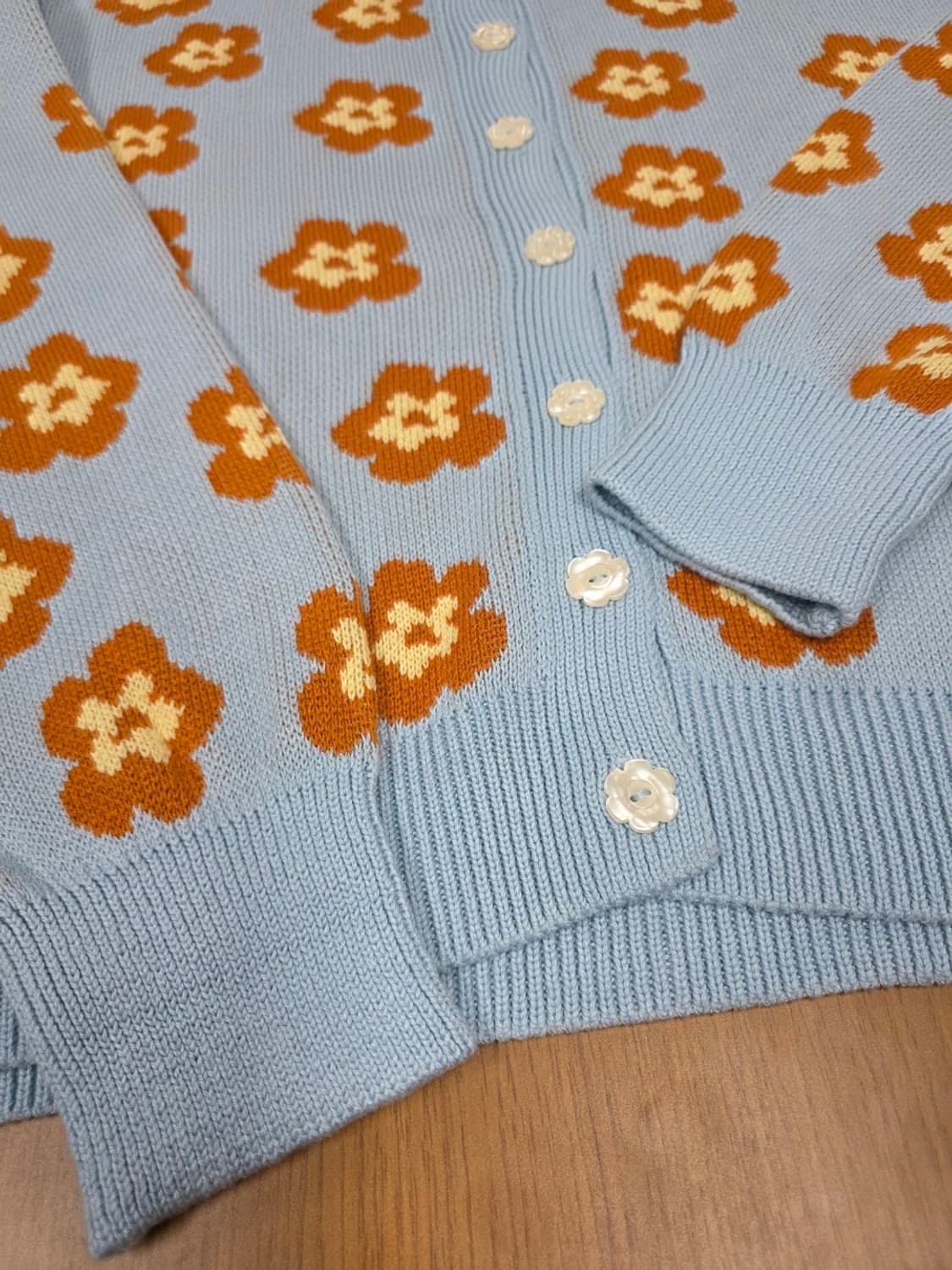 자라 그랜마코어 오버핏 플로럴 가디건 L 상품이미지6