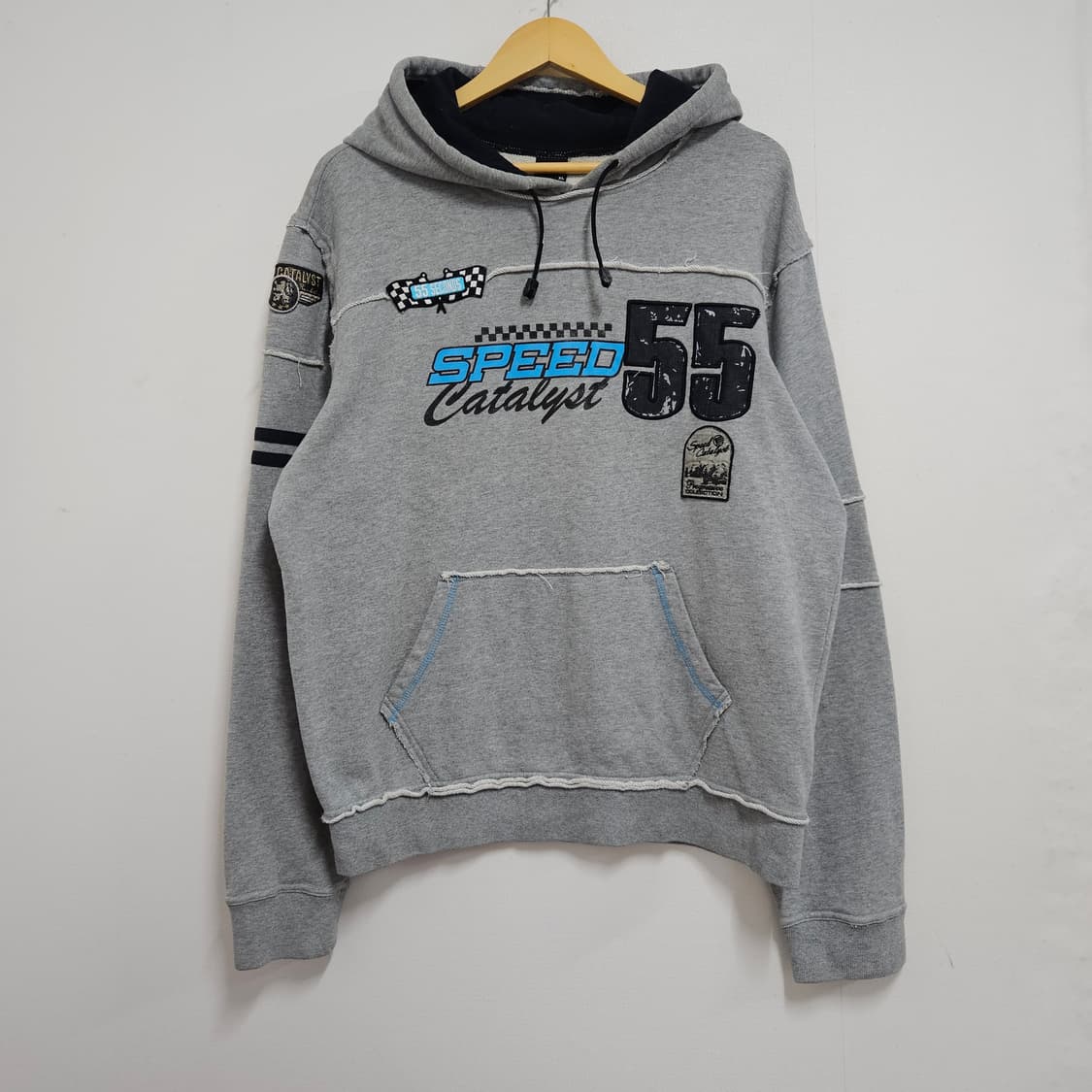 EXR 빈티지 컷팅 레이싱 후드티 XL 105 상품이미지2