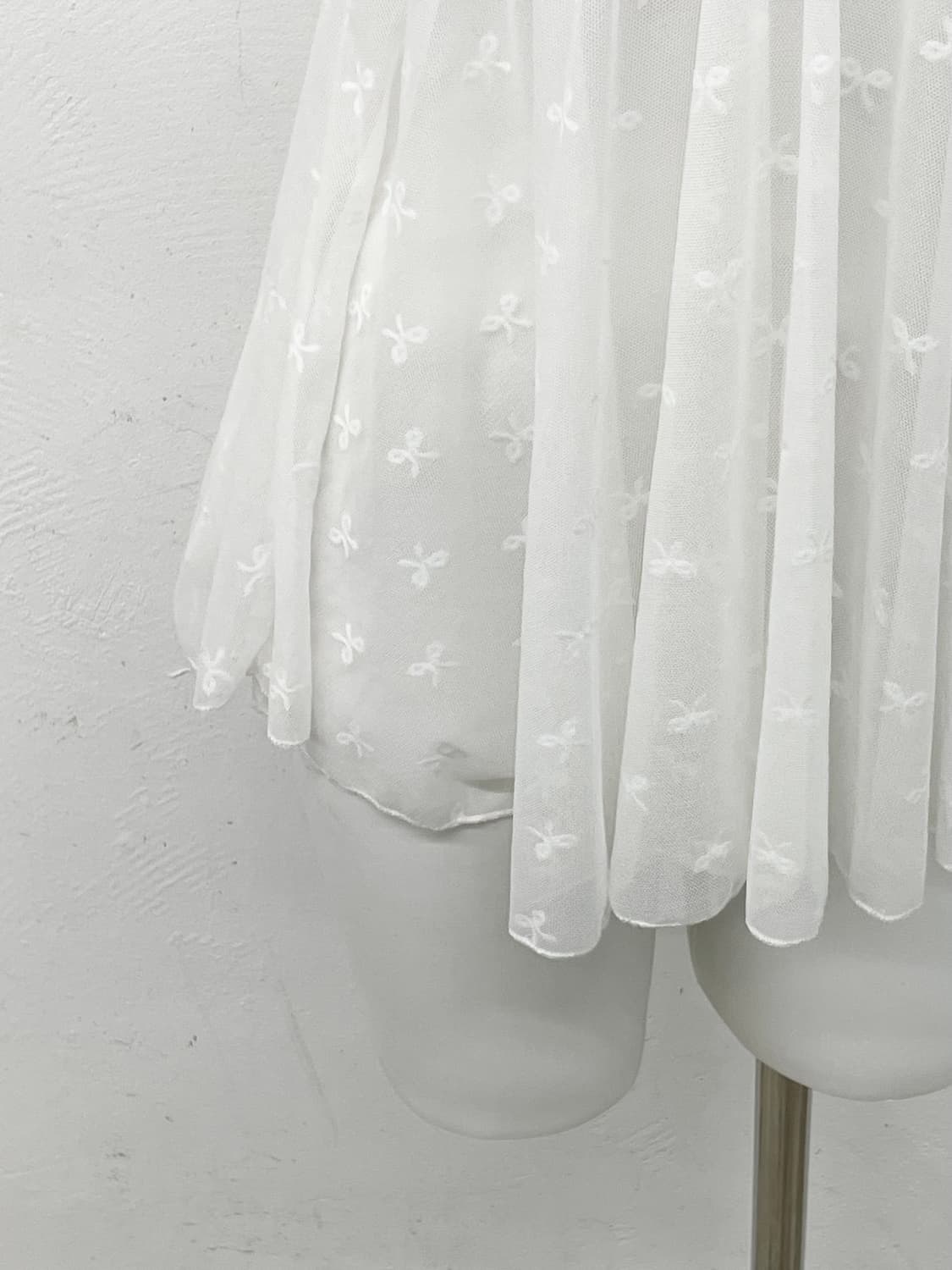 화이트페어리 진주 리본 레이스 슬립 상품이미지2