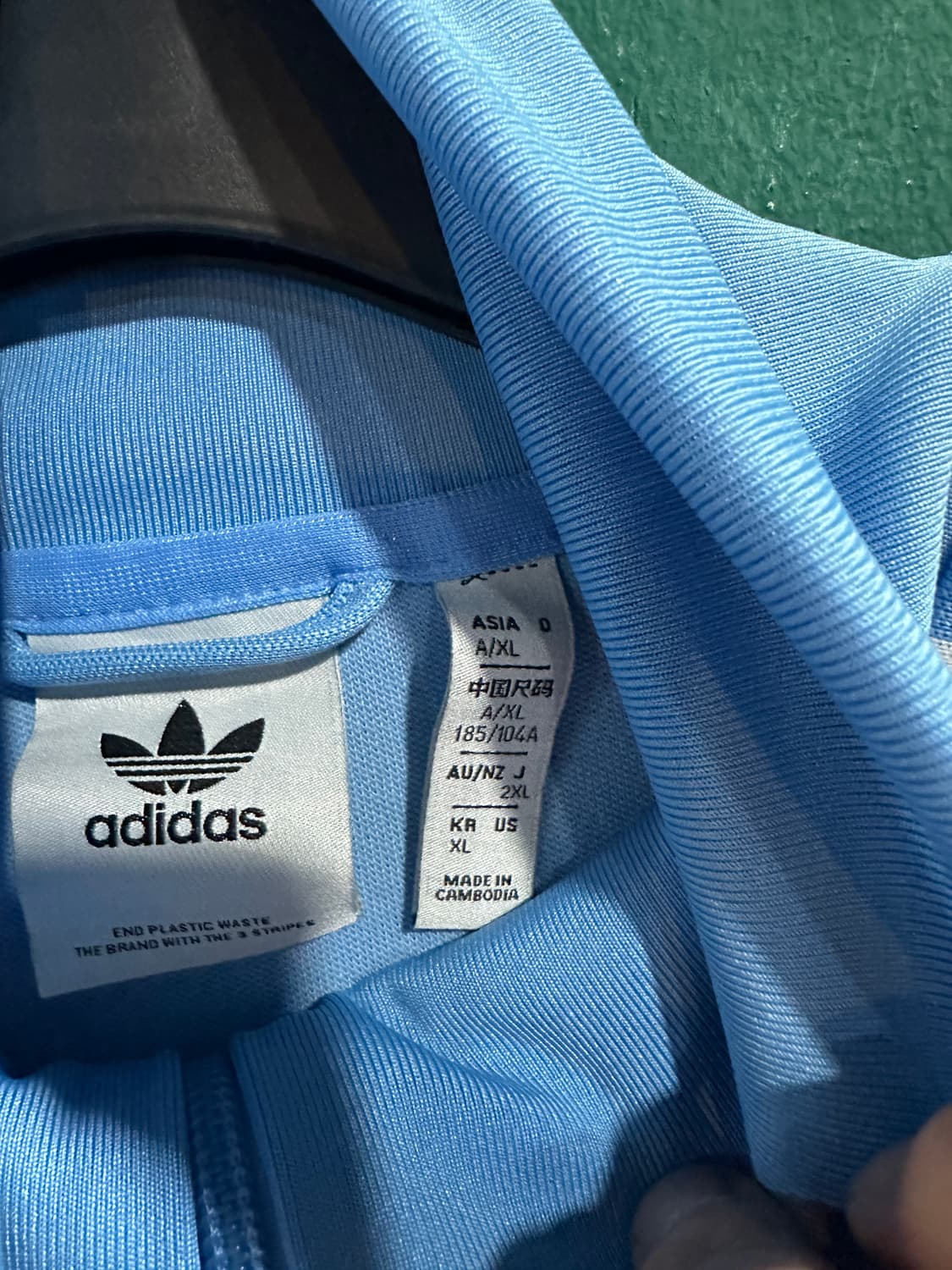 아디다스 트랙탑져지 스카이블루 XL 상품이미지4