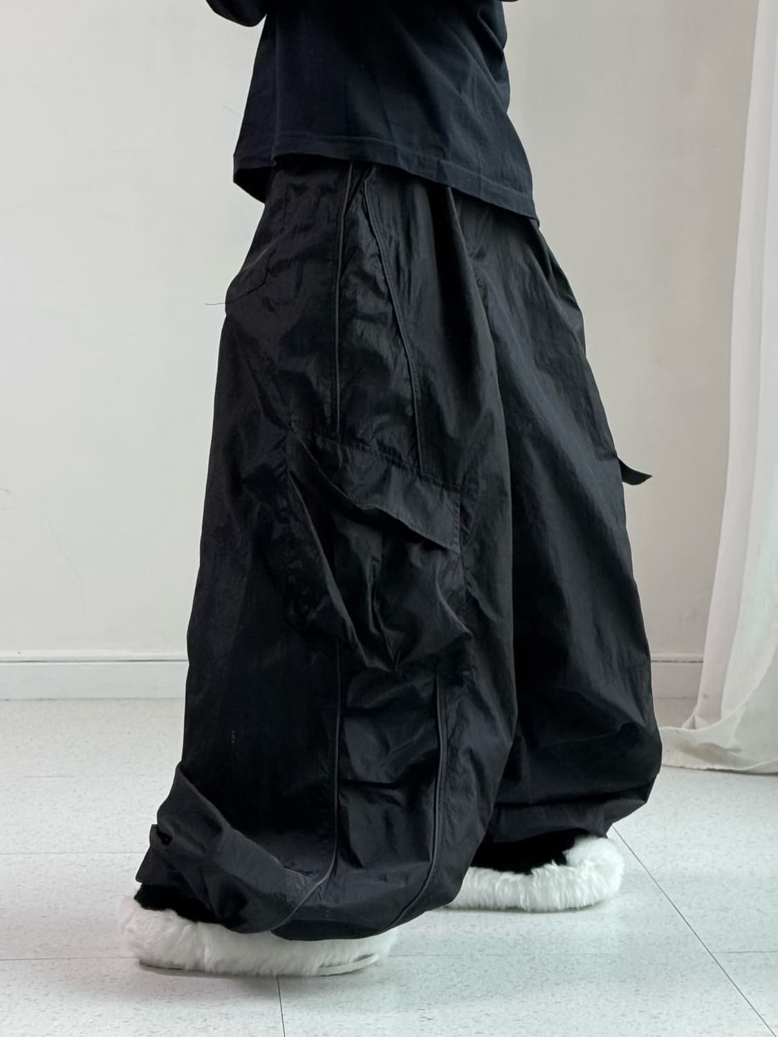 Ken 나일론 블랙 카고 팬츠 상품이미지2
