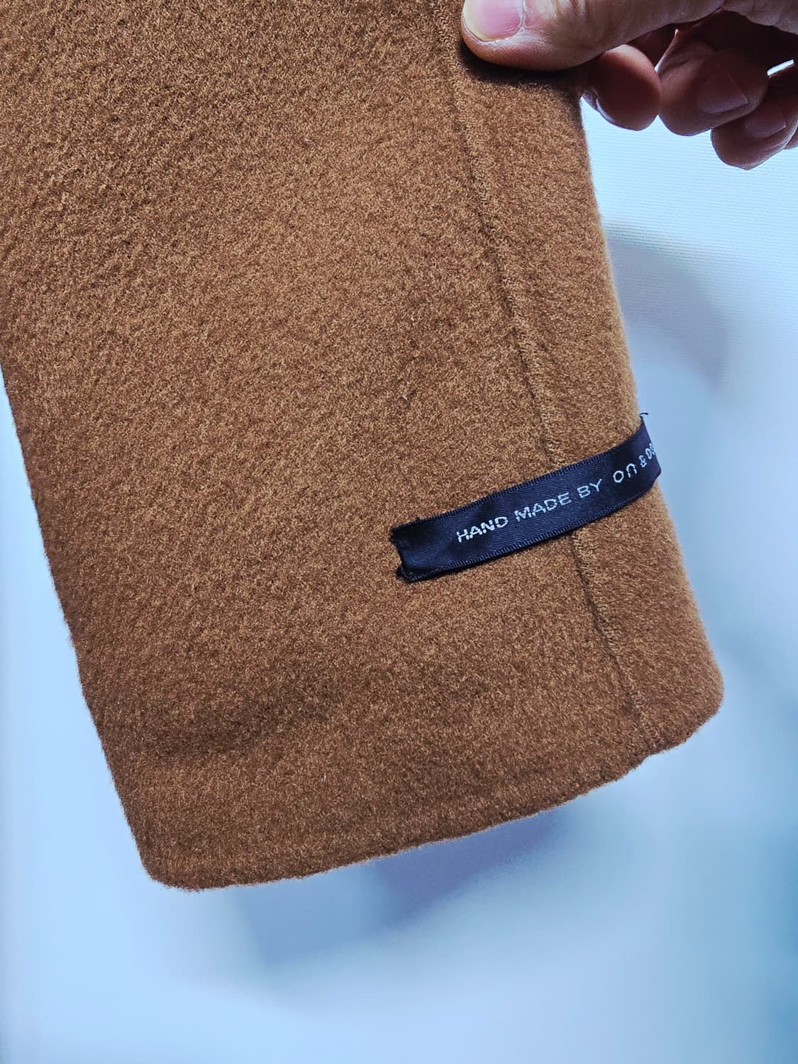 온앤온 브라운 더블 롱코트 양모100% 상품이미지3