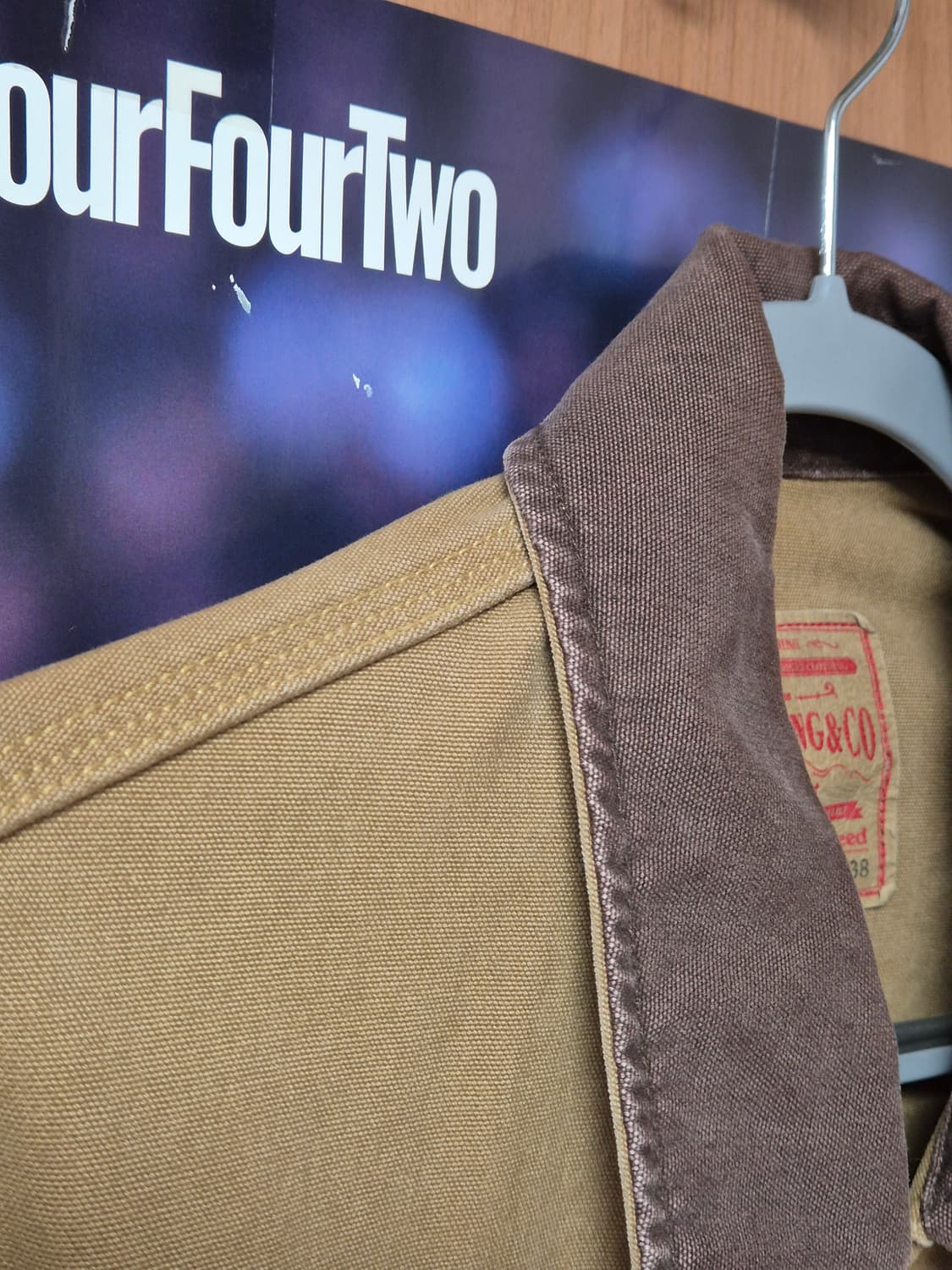 아웃스탠딩 캔버스 커버올 초어자켓 베이지 S 상품이미지6