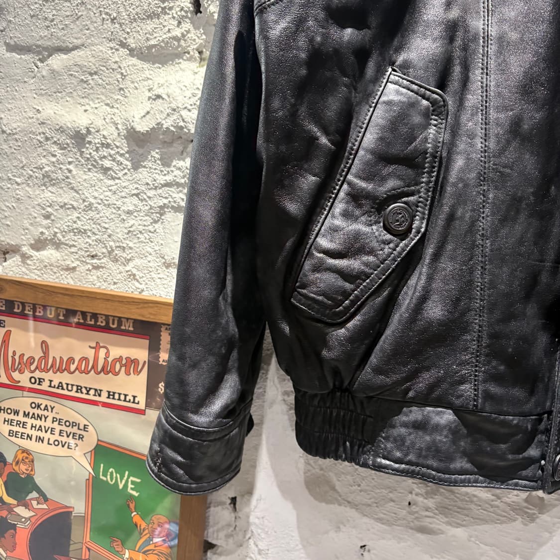 빈티지 양가죽 100% 봄버 자켓 상품이미지3