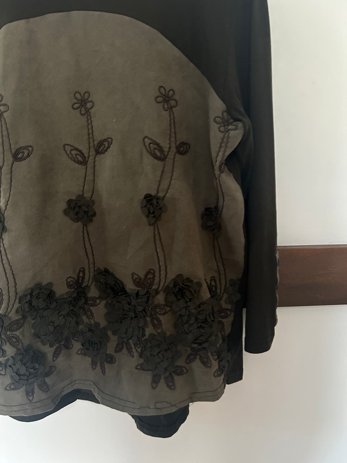 dark brown flower tshirt  상품이미지4