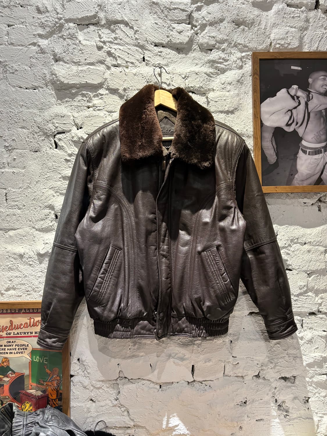 빈티지 소가죽 100% 천연 레더자켓 상품이미지7