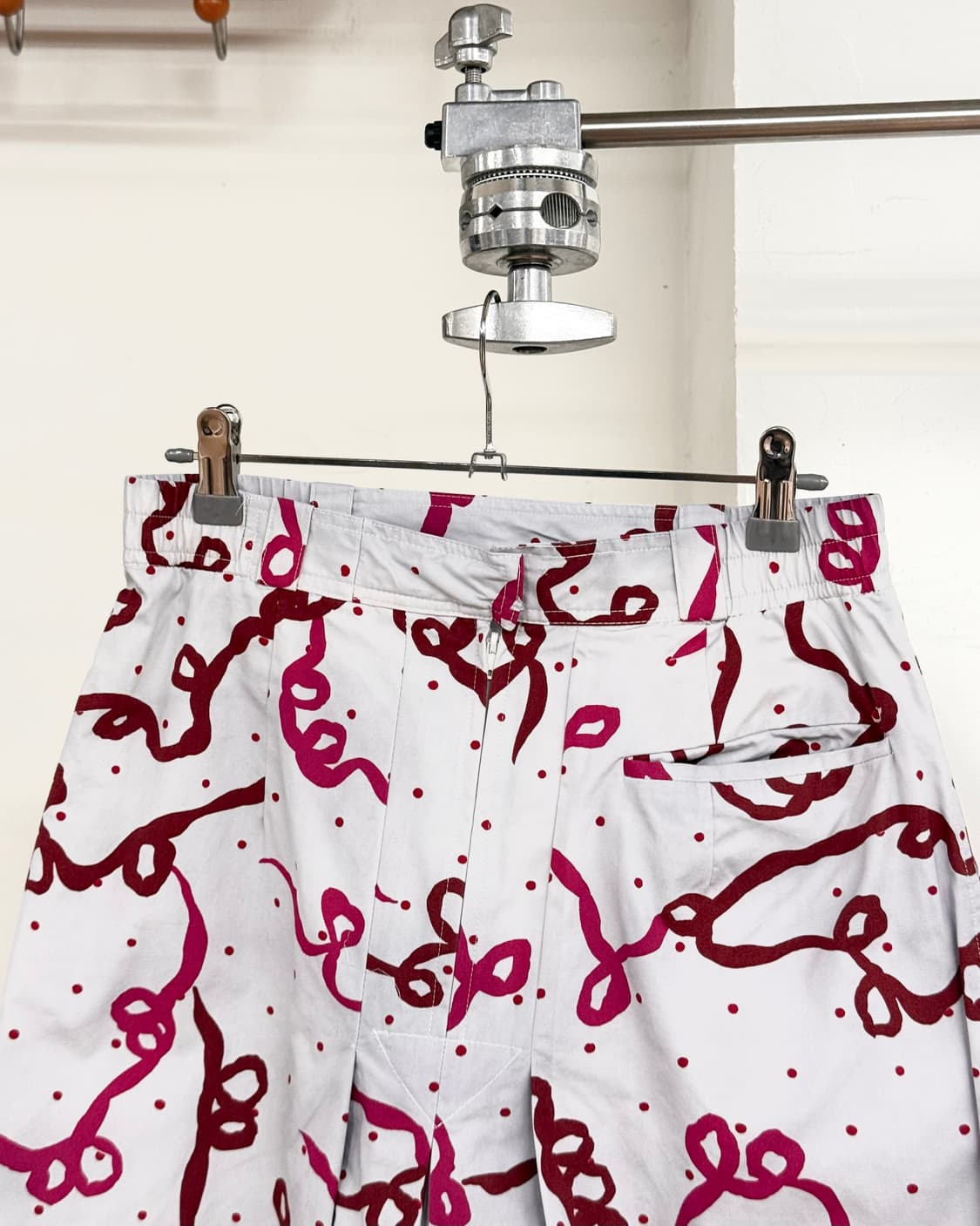 크리스찬 디올 스포츠 화이트레드 보르도 코튼 스커트 상품이미지5