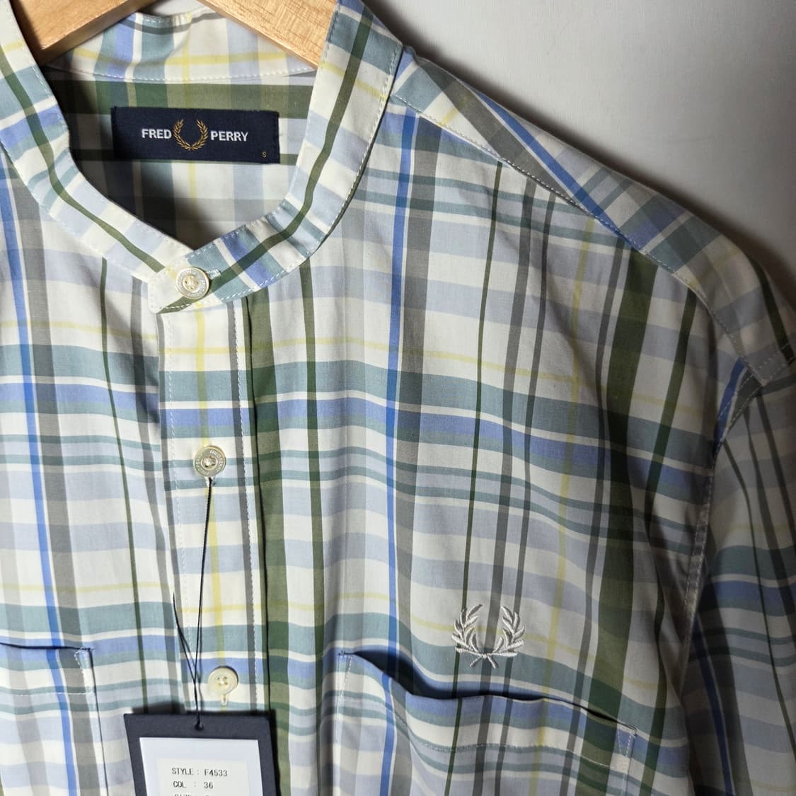 [Fred Perry] 프레드페리 차이나 카라리스 체크셔츠 (새상품) 상품이미지3