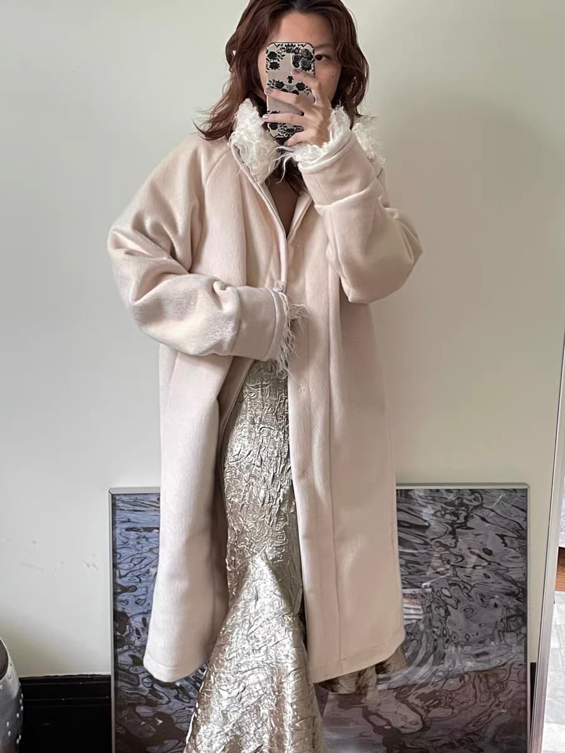 Vintage 베이지 코트 상품이미지5