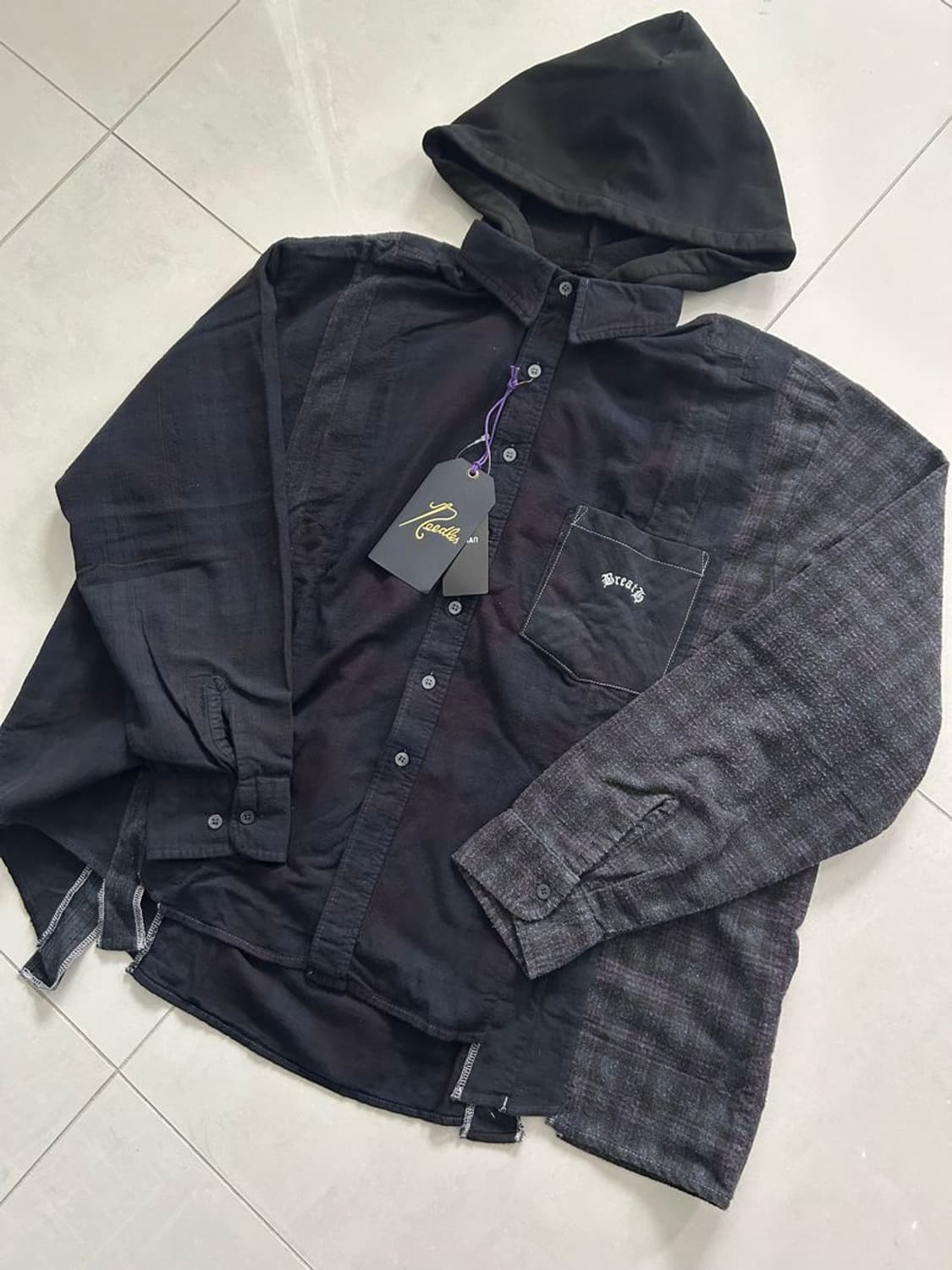 7CUTS WIDE SHIRT W/H 7컷 와이드 후드티 상품이미지3