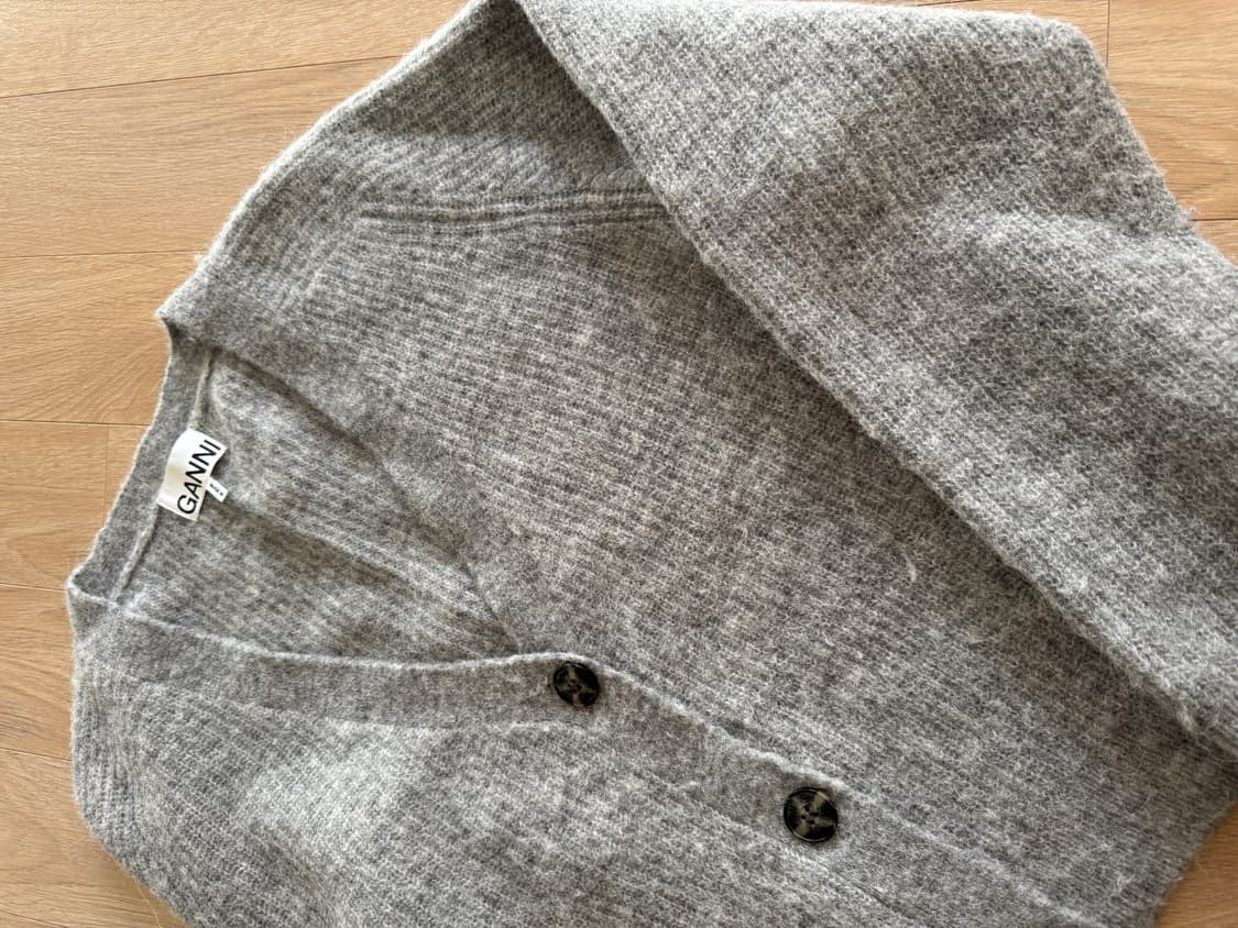 GANNI 가니 여성 알파카 블렌드 가디건 상품이미지6