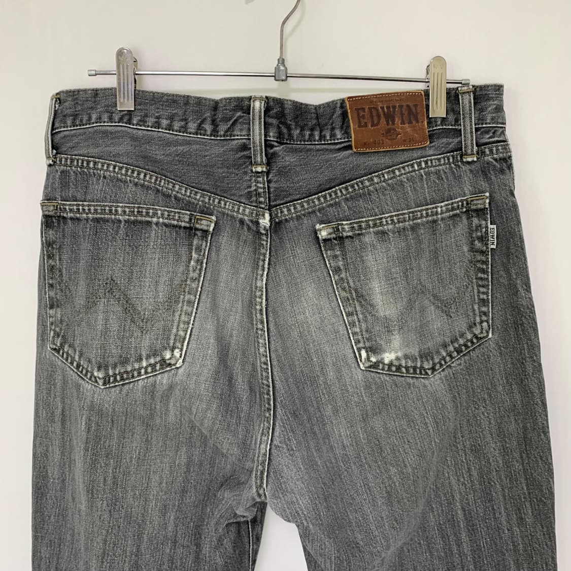 EDWIN 에드윈 워싱 데님팬츠 그레이 빈티지 청바지 34인치 상품이미지8