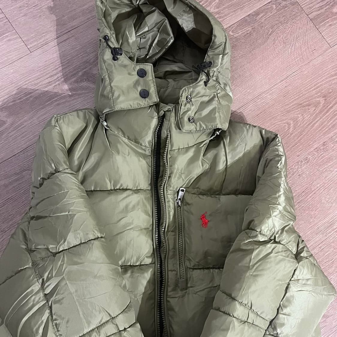 폴로 랄프 로렌 후드 패딩 자켓 그린 상품이미지2