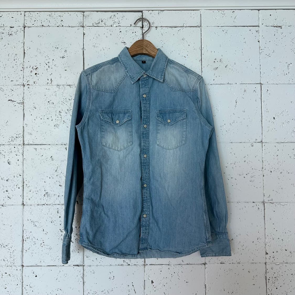 M 무지 무인양품 웨스턴 데님 셔츠 상품이미지1